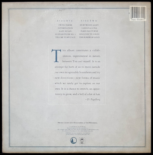 Imagen 4 de 4 de Disco Vinilo Dan Fogelberg & Tim Weisberg. Twin Sons . 21101