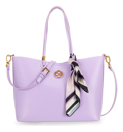 Bolsa Tote 2 En 1 Cloe Adaixy I Grande Color Lila