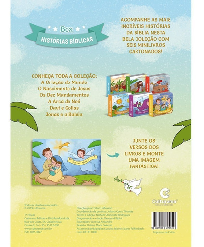Imagem 5 de 5 de 6 Mini Livros Livrinho Educativo Infantil Histórias Bíblicas