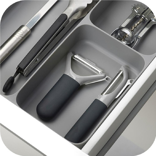 Imagen 4 de 7 de Bandeja Organizador Cubiertos Utensilio 36x37cm Cocina Cajón
