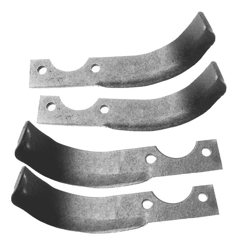 Kit Com 4 Lâminas Enxada Rotativa Tratorito Branco B4t 6,5cv