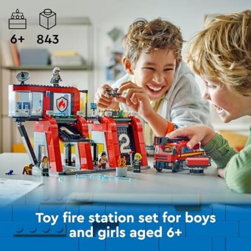 Estación De Bomberos Lego City Con Camión De Bomberos De Jug