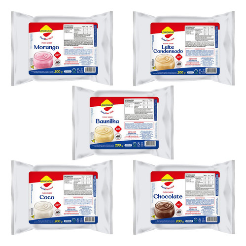 Mistura Pudim Diet Lowçucar 200g Sabores Variados Kit Com 5
