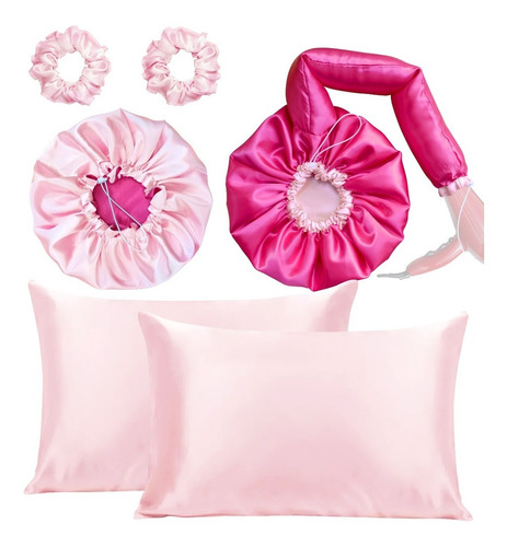 Touca Difusora Dupla + Touca Dormir + 2 Fronhas + 2 Xuxinhas