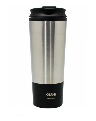 Vaso Térmico Keep Mug Metálico Negro 450ml