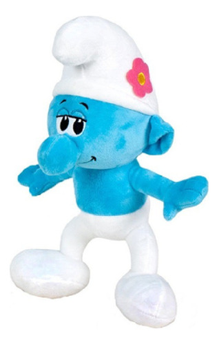 Peluche The Smurfs Los Pitufos Vanity Vanidoso - 30 Cm - Color Celeste