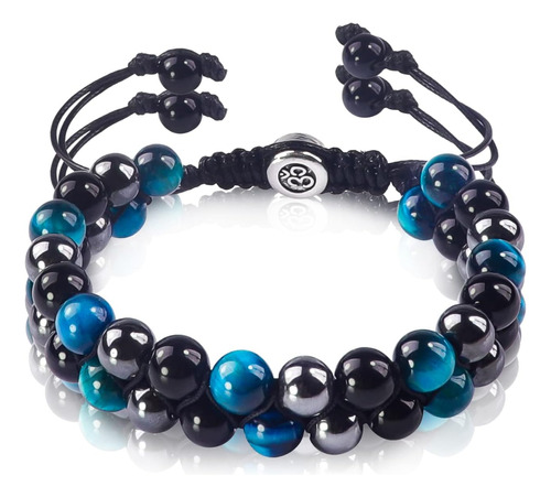 D Zire Pulsera De Triple Protección Ojo Azul Natural Y Ojo D