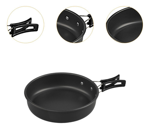 Sartén Para Acampar Con Mango Plegable, Sartén Para