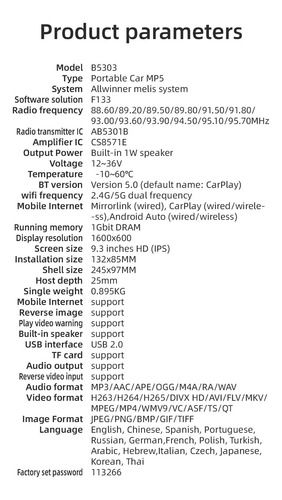 Reproductor Mp5 Para Coche Receptor De Audio Fm Llamada