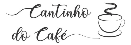 Adesivo Decorativo De Parede Frase Cantinho Do Café Cozinha Cor Preto