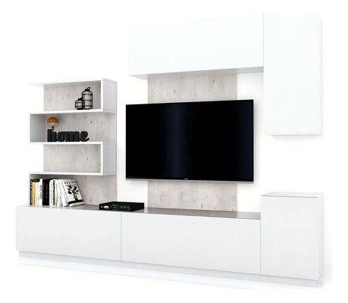 Modular Moderno Mueble Living Para Lcd Led Panel Rack Color Marrón