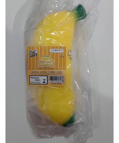 Brinquedo Squishy Banana Elástica Alivia O Stress Multikids