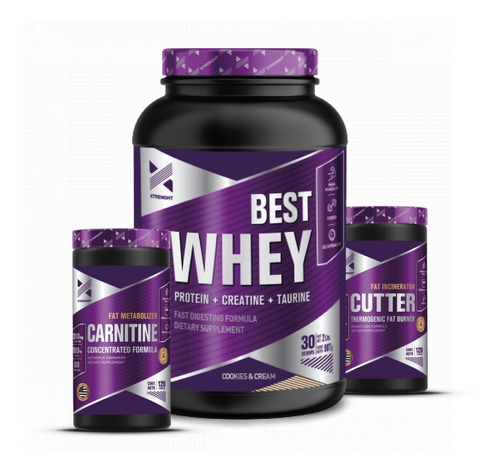 Combo Reducc.peso: Best Whey Xtrenght + Cutter + Carnitine