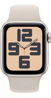 Apple Watch SE GPS + Celular (2da Gen) • Caja de aluminio blanco estelar de 44 mm • Correa deportiva blanco estelar - S/M