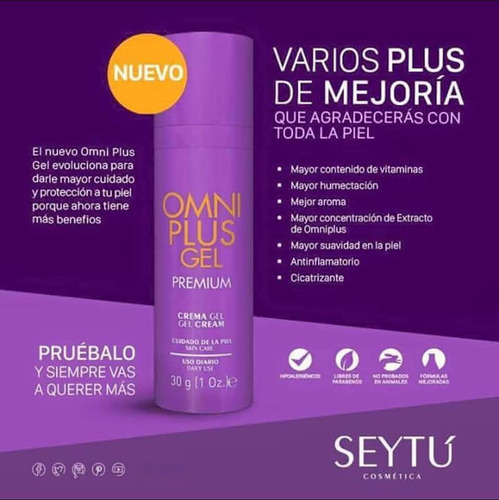 Omniplus Gel Premium Seytú Pack X3 Todo Tipo De Piel Día/noche