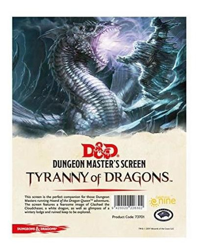 Dungeons & Dragons - Pantalla De Dm  The Rise Of Tiamat 