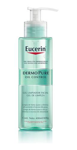 Gel Eucerin Dermopure Limpiador Facial Pieles Grasa X 400