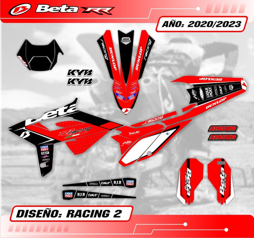 Kit Calcos - Grafica Beta Rr 2021/22/23 - Grueso Mate