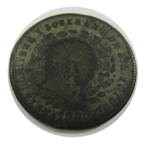 Moneda 1/4 Un Cuarto De Real San Luis Potosi 1867