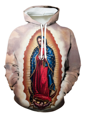 Sudadera Con Diseño De La Virgen De Guadalupe