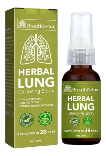 2 Breathdetox Spray Limpiador Pulmonar A Base De Hierbas