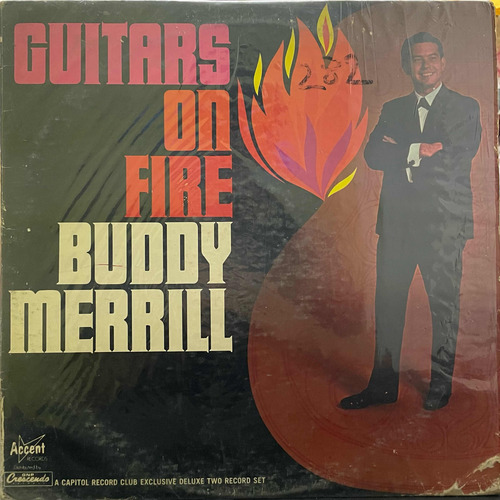 Disco Vinilo Doble De Época Guitars On Fire Buddy Merrill