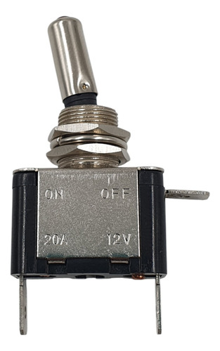 Interruptor Switch 2 Posiciones Metálico Con Luz Led Roja