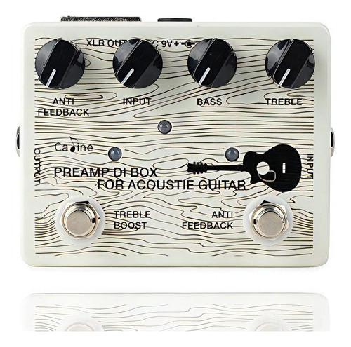 Caline Pedal De Guitarra Acústica Preamplificador Eléctri. Color Di Box Color Blanco