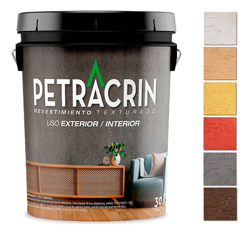 Revestimiento Texturado 30kg Ext / Int Grano Medio Petracrin