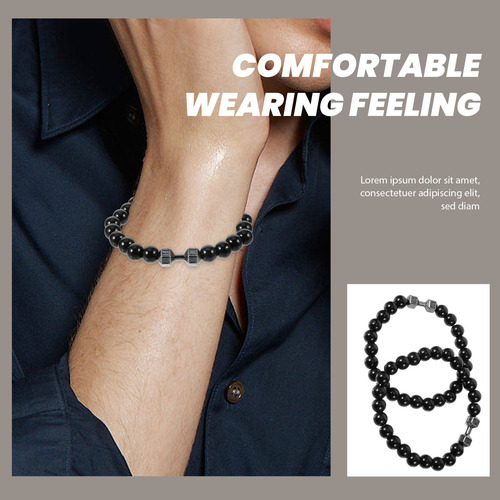 2 Pulseras Con Mancuernas Para Hombre Y Mujer