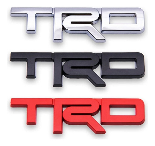 Logo  Trd  Metálico 3d Adhesivo 