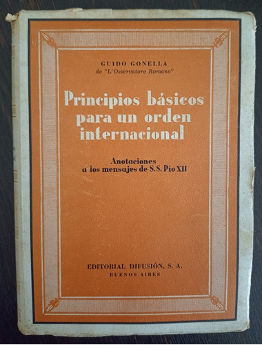 Principios Básicos Para Un Orden Internacional Guido Gonella