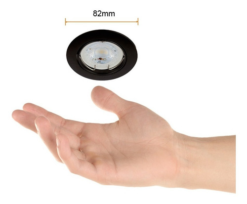 Imagen 6 de 7 de Bala De Incrustar Negro Dirigible Para Techo, Tecnolite