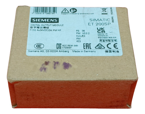 Siemens 6es7136-6db00-0ca0 Et200sp F-dq 4x24 Vdc 2a