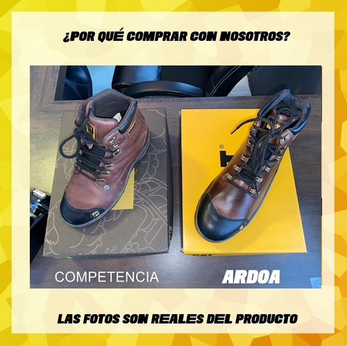 Imagen 3 de 10 de Botas Cat Caterpillar Impermeables + Cinto Y Billetera Stock