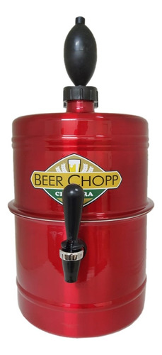 Chopera De Cerveza Fernet Portátil Premium 5,1 Lts Colores Color Rojo