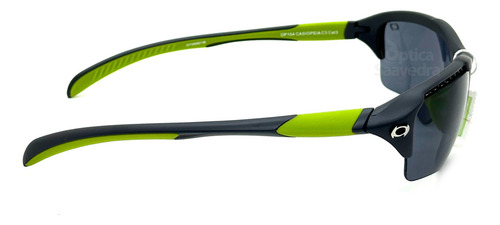 Anteojo Sol Optitech Casiopeia Op154 Intercambiable Running Armazón Gris Oscur + Verde - Lentes Negro + Amarillo C3