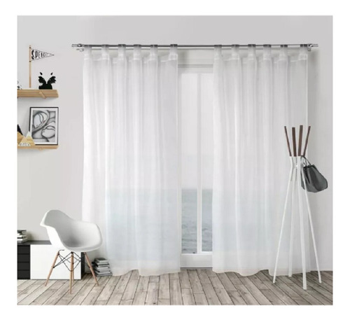 Cortinas Voile - Lisa 1.40 X 2.00 Mts 2 Paños