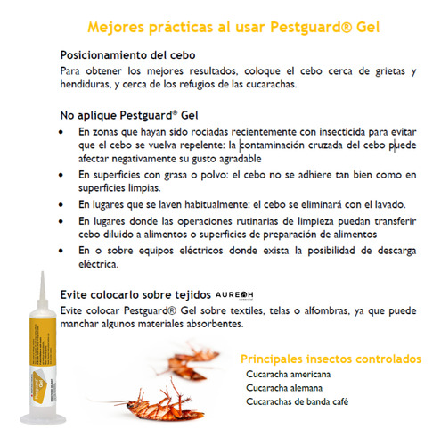 Pesguard Gel Cebo Mata Cucarachas Y Regulador 4pz