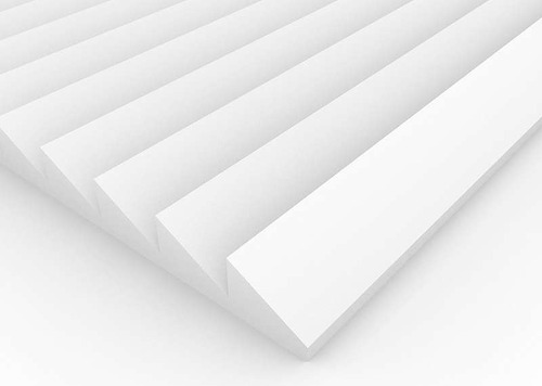 Imagen 2 de 4 de Panel Acústico Premium Blanco Ignifugo - Saw 20mm