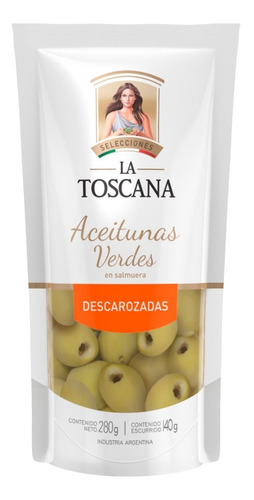 Aceitunas Verdes Descarozadas La Toscana 280 Grs