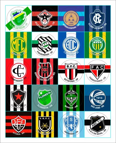 Pacote De 10 Jogos De Escudos 24 Mm Fut.botão - Serie C