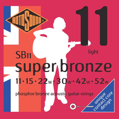 Cuerdas De Guitarra Acústica Sb11 Super Bronze (11 15 22 30 