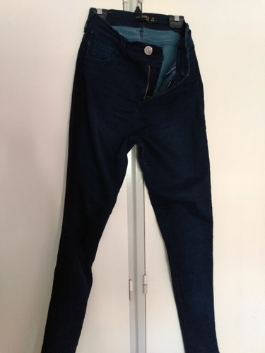 Pantalón De Jean Elastizado Color Azul Talle 38 