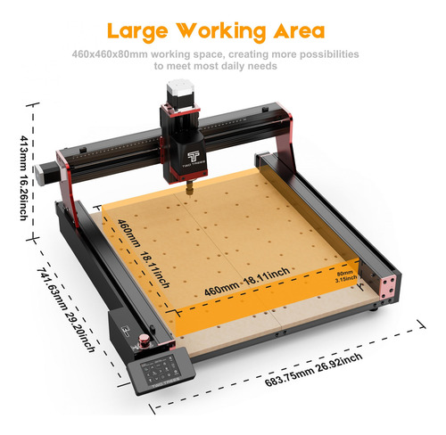 Máquina De Grabado Cnc Twotrees Ttc450 Pro 500w Y Accesorios