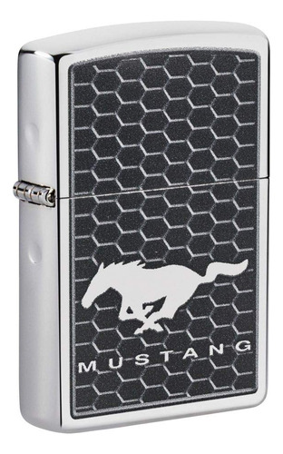 Zippo Ford Mustang - Encendedor De Bolsillo Cromado