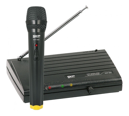 Micrófono Inalámbrico De Mano Skp Vhf 695 2xaa