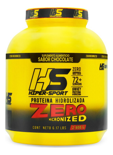 Proteína Whey Hidrolizada Zero Hs 2.8 Kg Sabores Hiper Sport Sabor Chocolate