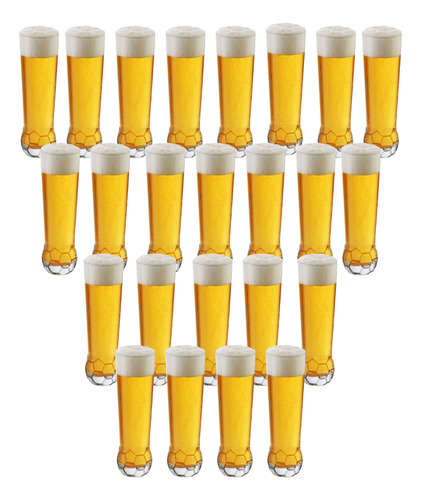 Jogo 24 Copos Cerveja Chopp Vidro Bola Liso 420 Ml