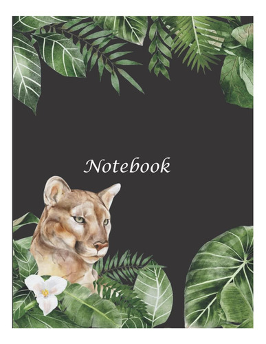 Libro: Libreta: Puma (85 X 11 Pulgadas) 120 Páginas Rayadas